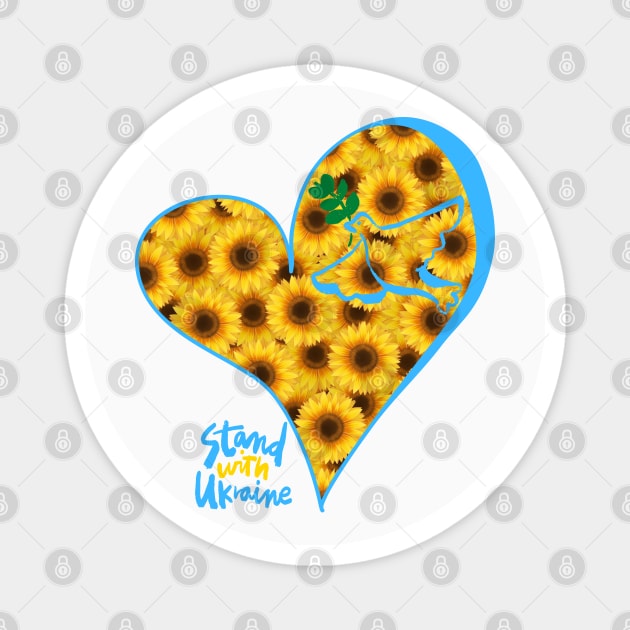 Big heart full of sunflowers Magnet by tashashimaa